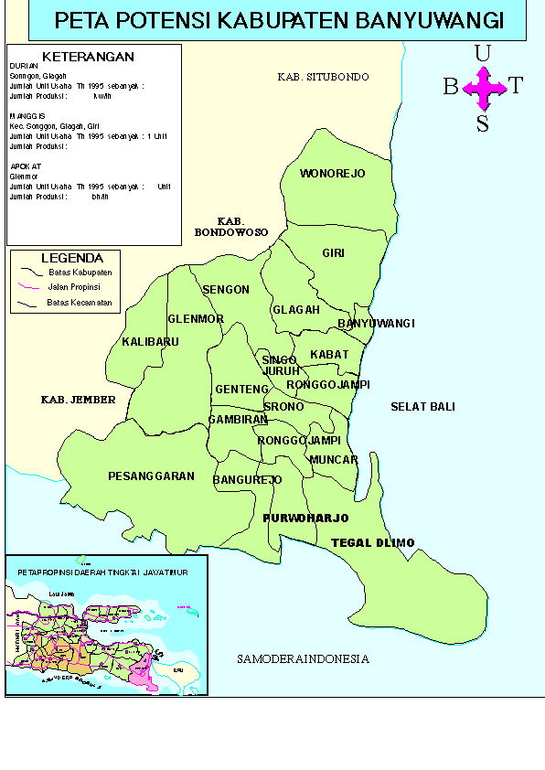 map of java. Banyuwangi Map middot; East Java Map