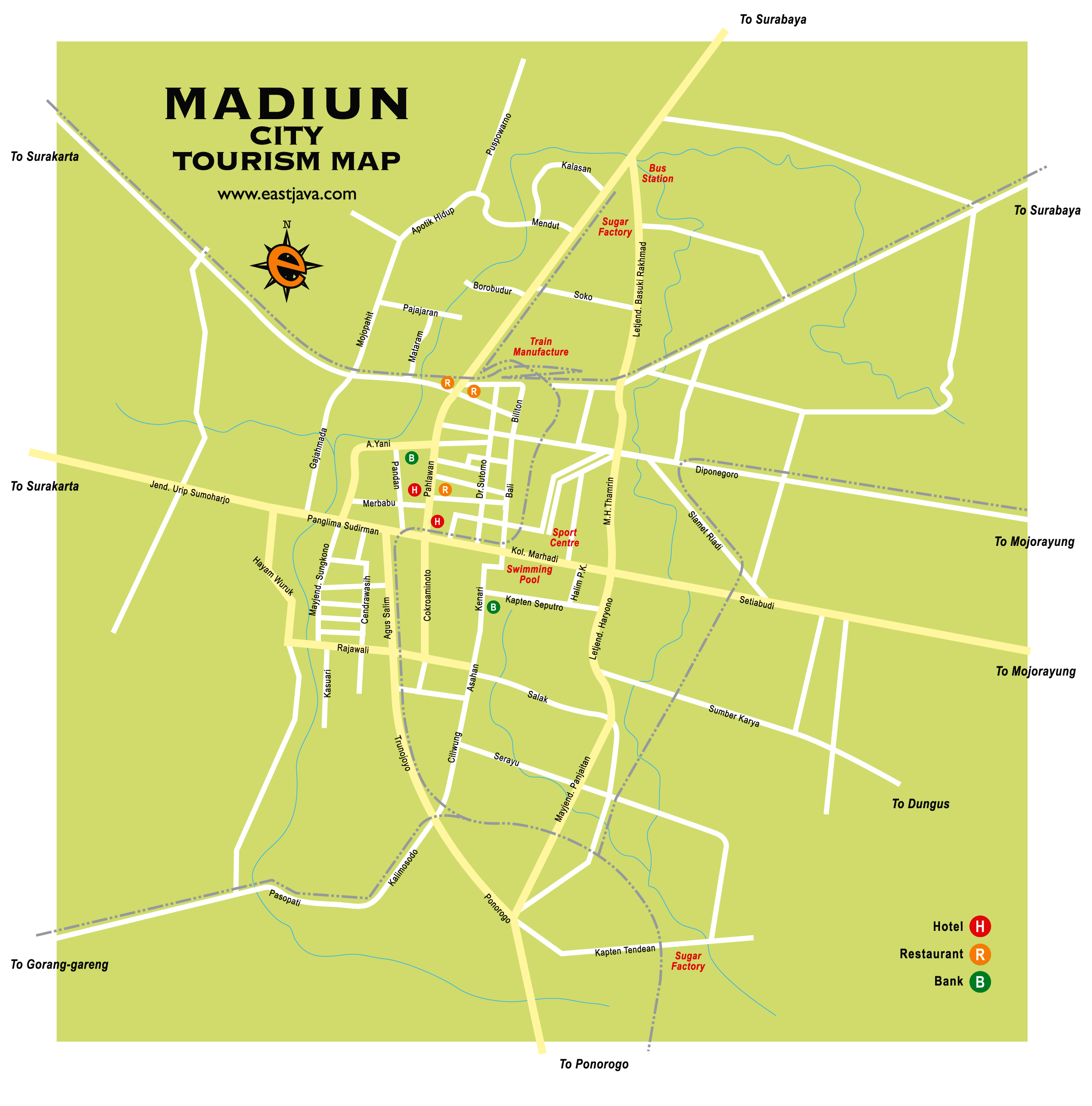 Peta Wisata Peta Kota Madiun