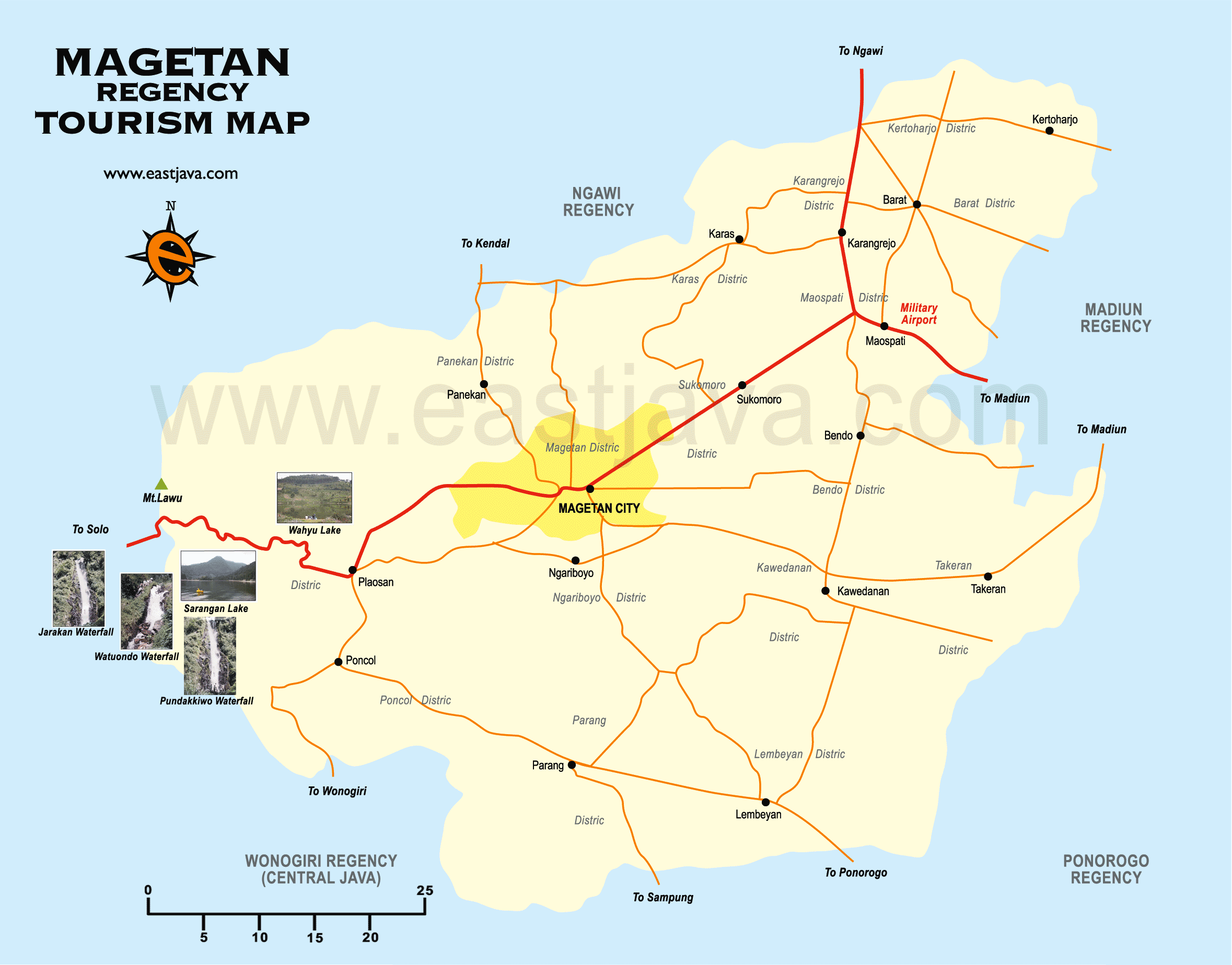 Magetan Tourism Map Peta Google Gambar Terbaru
