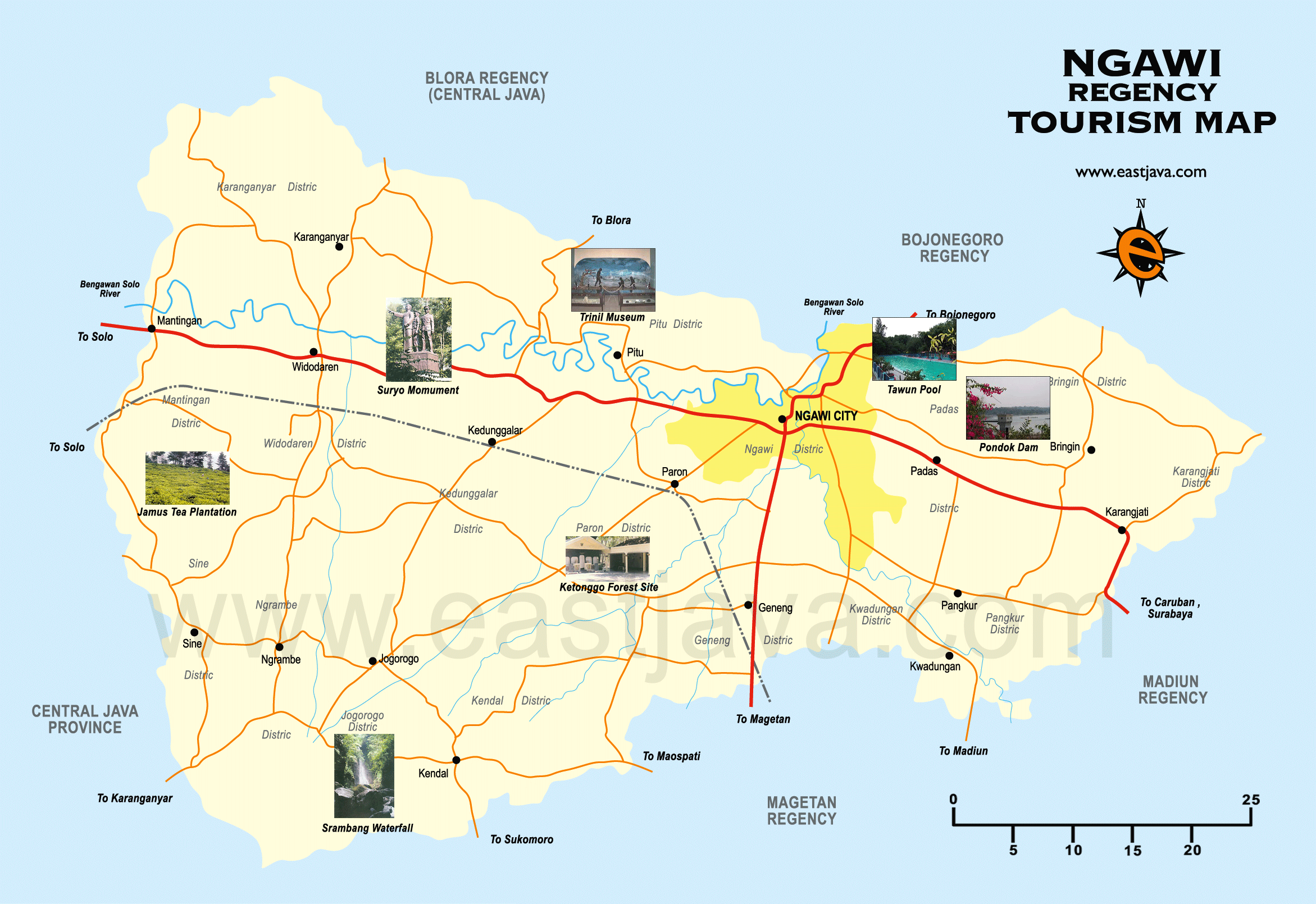 Ngawi Map Peta Kabupaten Ngawi