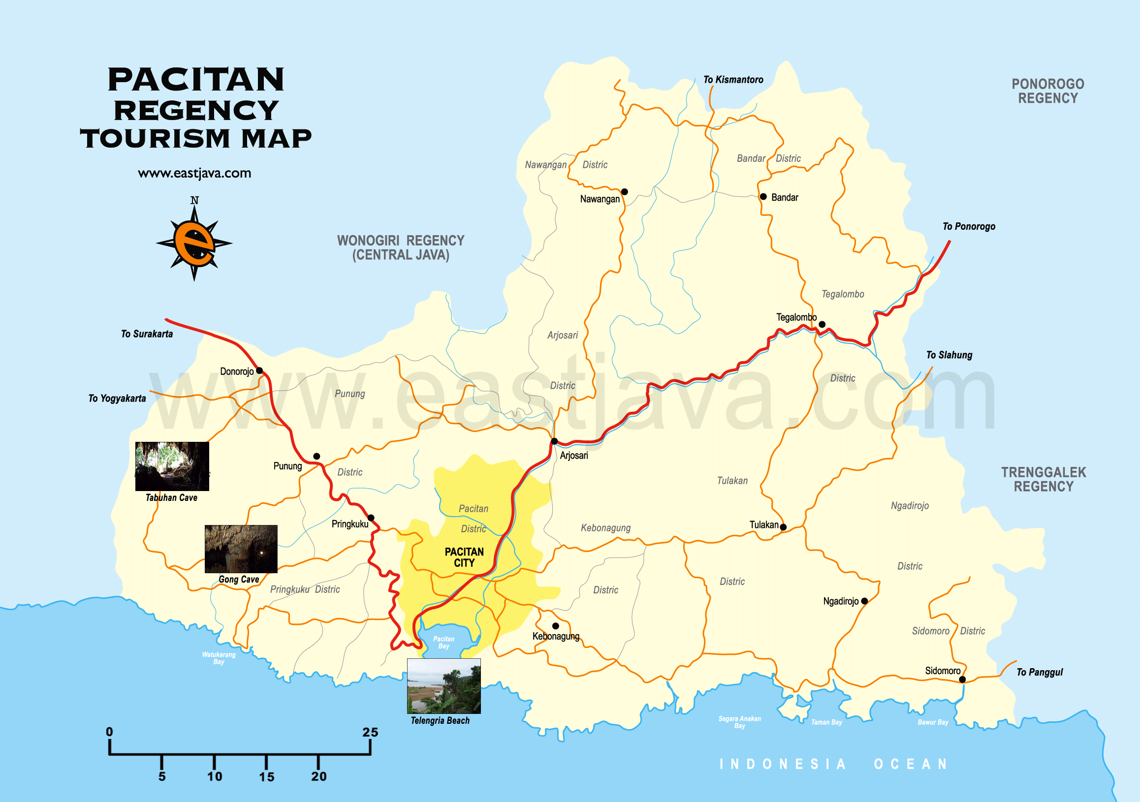 Peta Pacitan Pacitan Map Peta Kabupaten Pacitan
