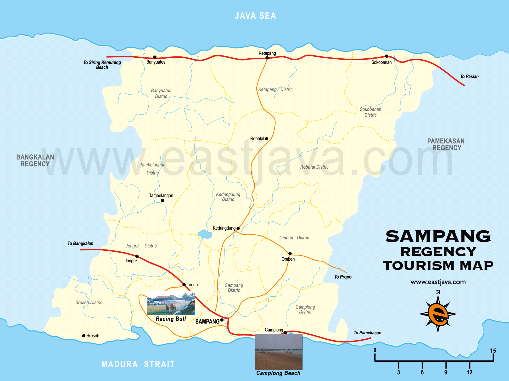Peta Wisata Pantai Toroan Sampang Madura