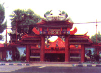 Gate of Kwan Sing Bio temple at Tuban