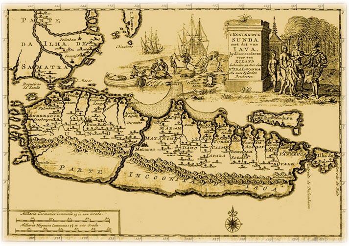 Java Island Map In Past Image - From 17th Century