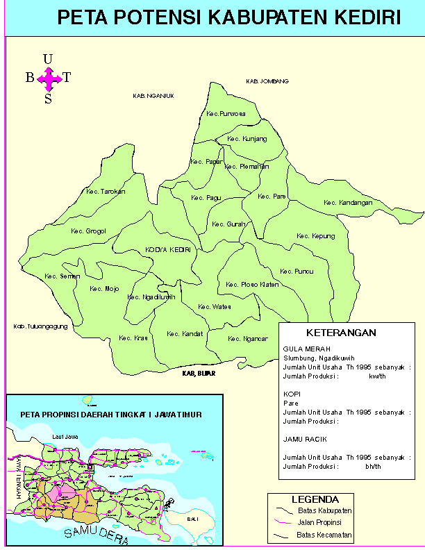 POTENTIAL MAP OF KEDIRI  REGENCY