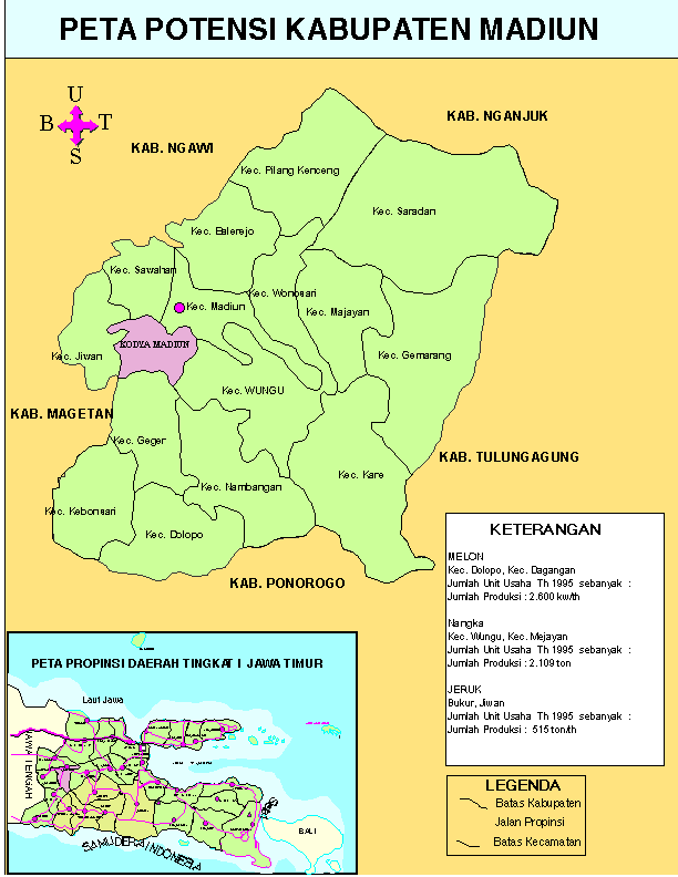 POTENTIAL MAP  OF MADIUN  REGENCY